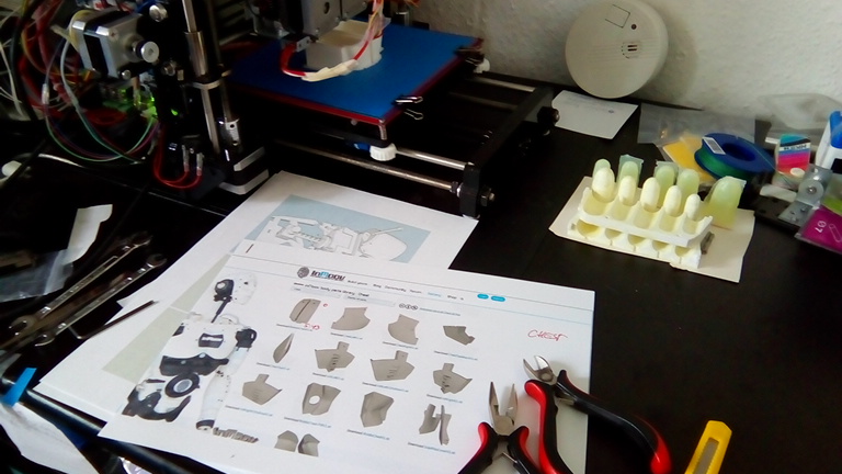 InMoov chest on my self build Prusa I3 from China